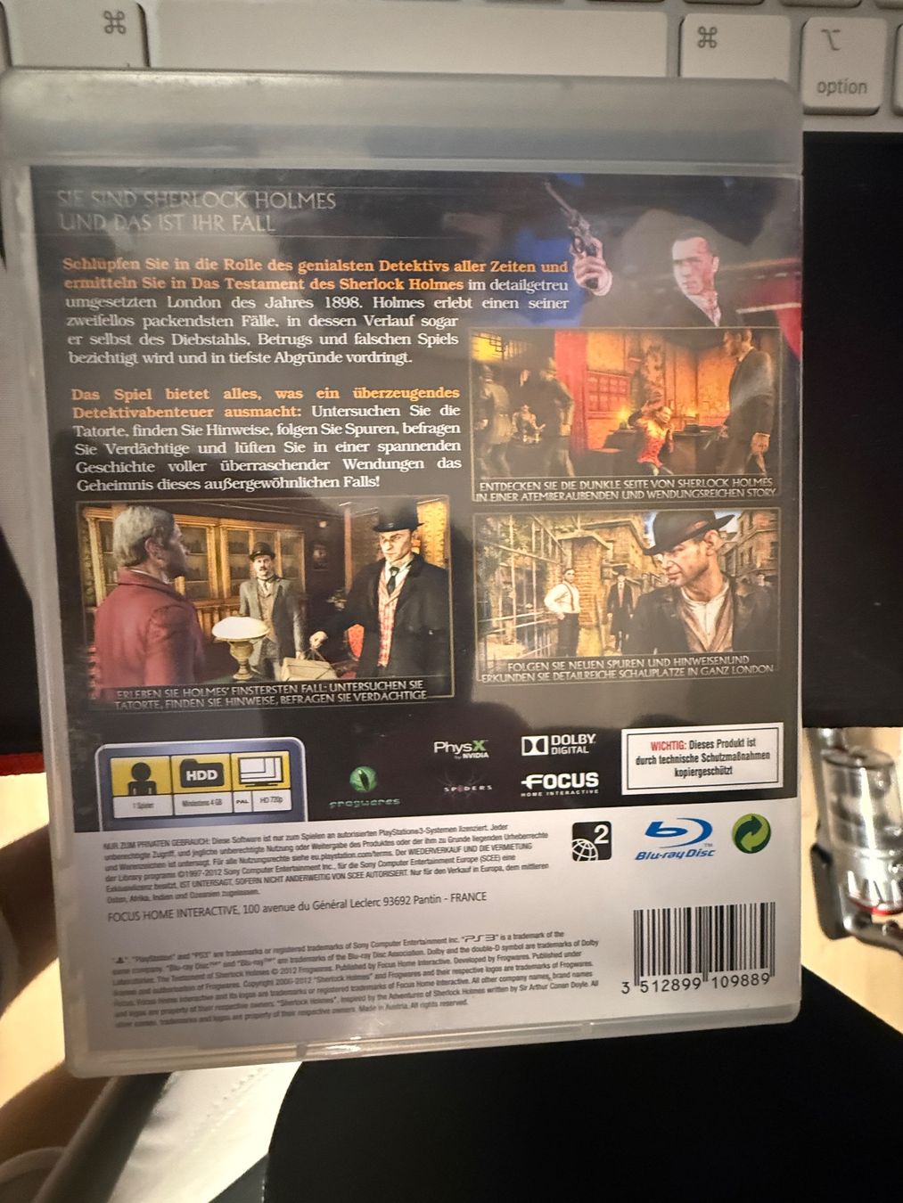 Sony Giochi: Das Testament des Sherlock Holmes PS3 – Usato da Lohn SH venduto da scopi_19 3