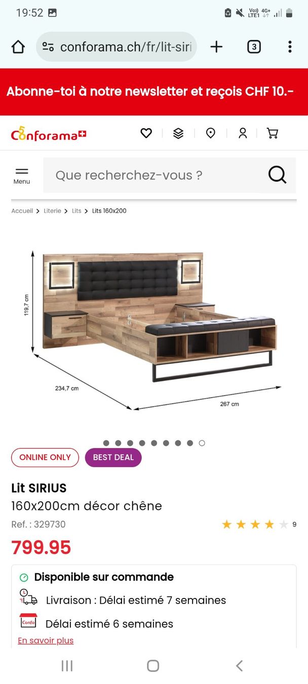 Conforama Armadi: armoire et lit "SIRIUS" – Usato da Grolley venduto da jul_57tt 7