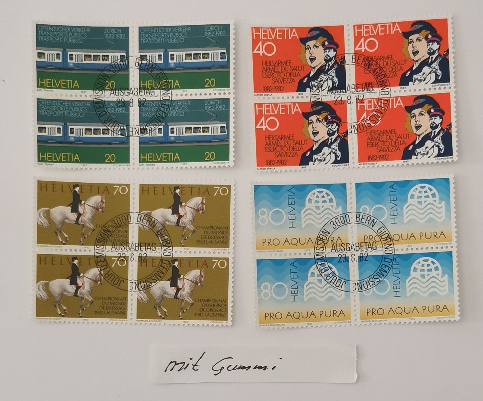 Tous les timbres: 1982 – Neuf (Voir description) à Aadorf par Chnorli-Furz