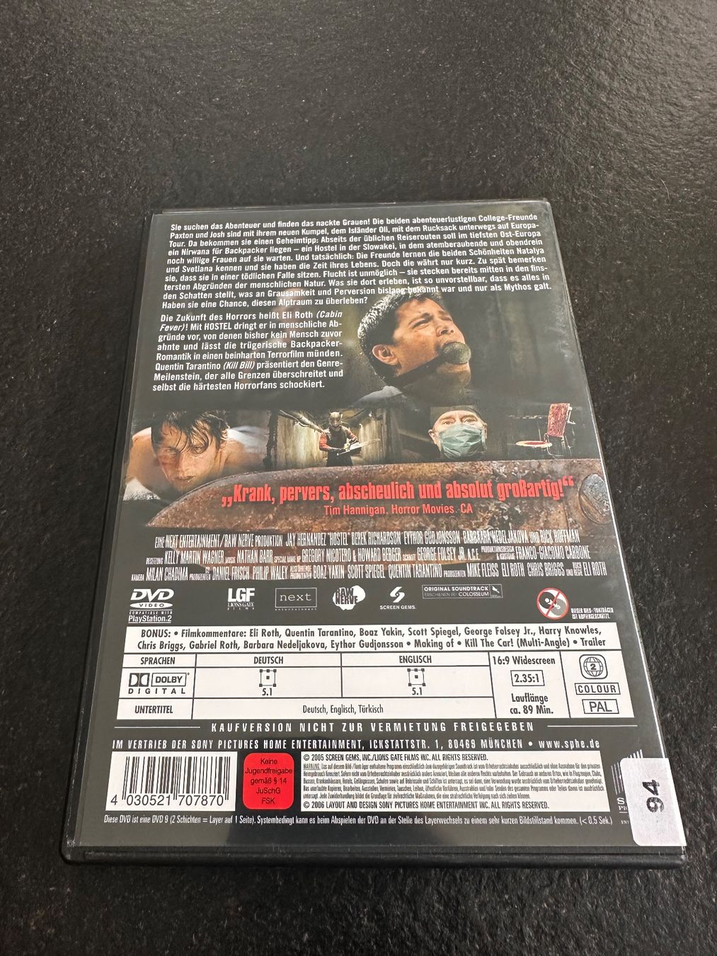 Tutti i DVDs: Hostel DVD – Usato da Flüelen venduto da sas_pl7j 1