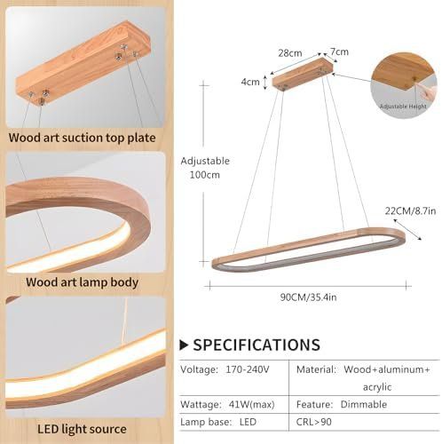 Lampadari & plafoniere: LED Kronleuchter Deckenleuchte Dimmbare Ovale Ring Kreis – Nuovo e nell'imballaggio originale da Hundwil venduto da Pakethase 4