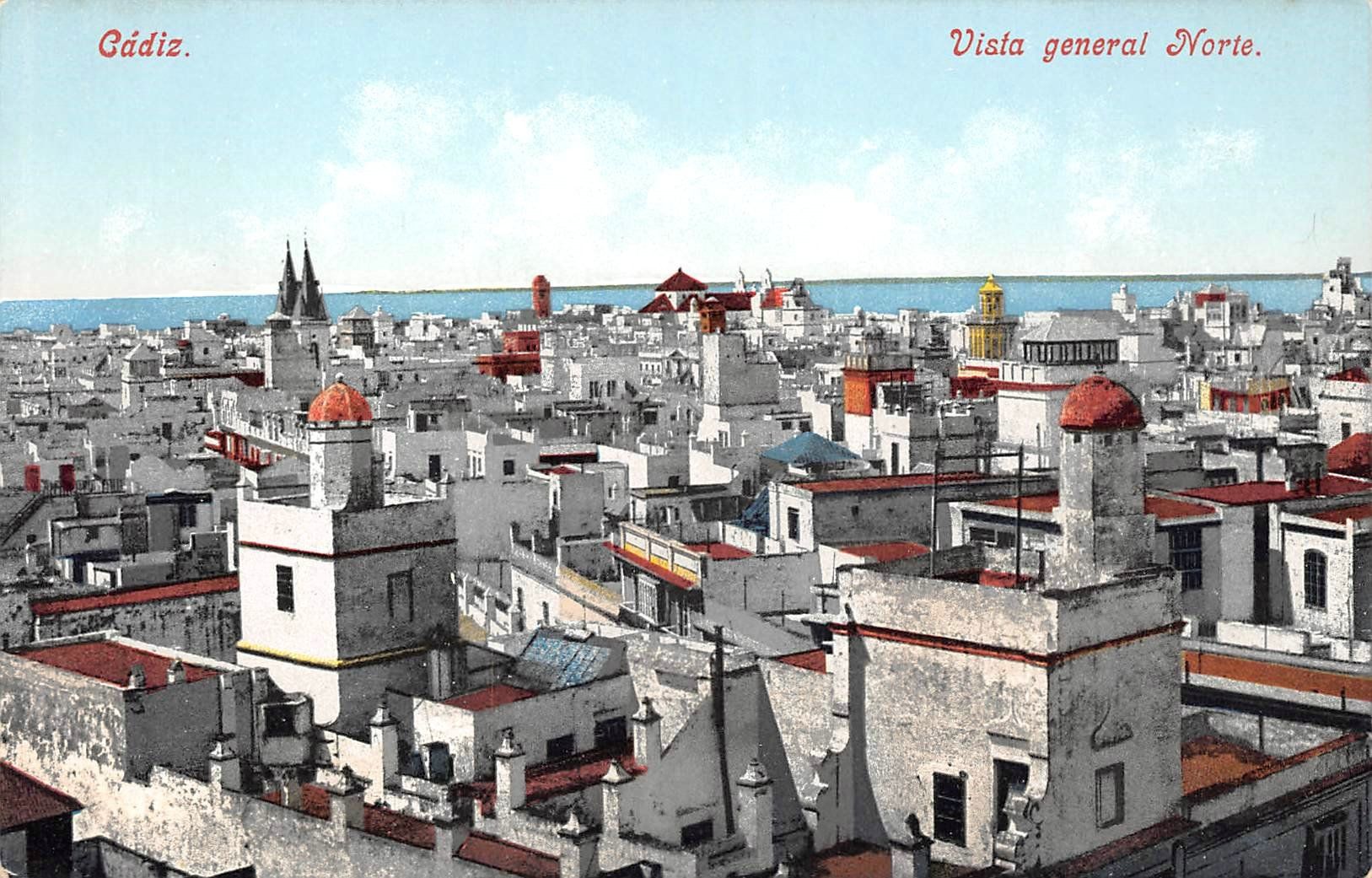 Cartoline postali: Cadiz, Vista general Norte – Usato da Ottikon b.Kemptth. venduto da Neptun1974
