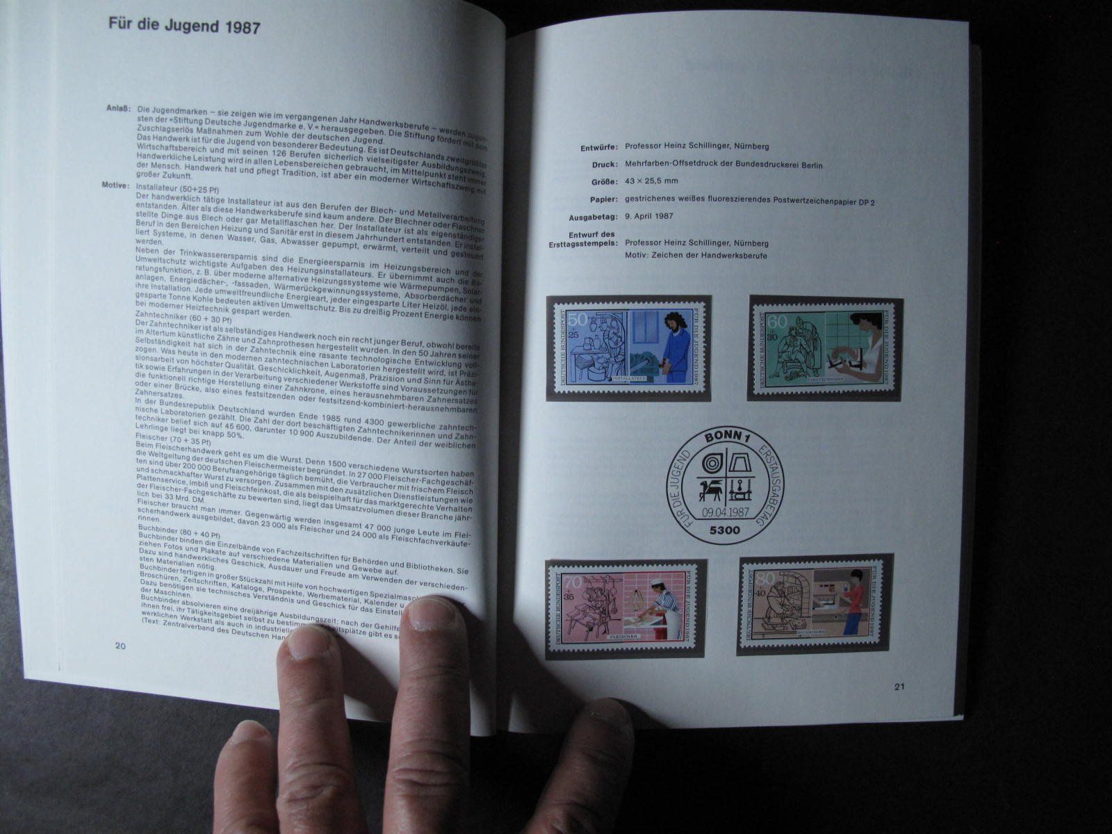 Album: BRD & Berlin 1987 Sonderpostwertzeichen buch ** – Usato da Wil SG venduto da fva01 1