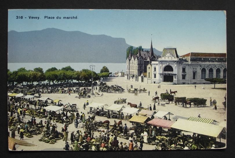 Cartoline postali: VEVEY Place du marché – Nuovo (secondo la descrizione) da Jona venduto da philajona