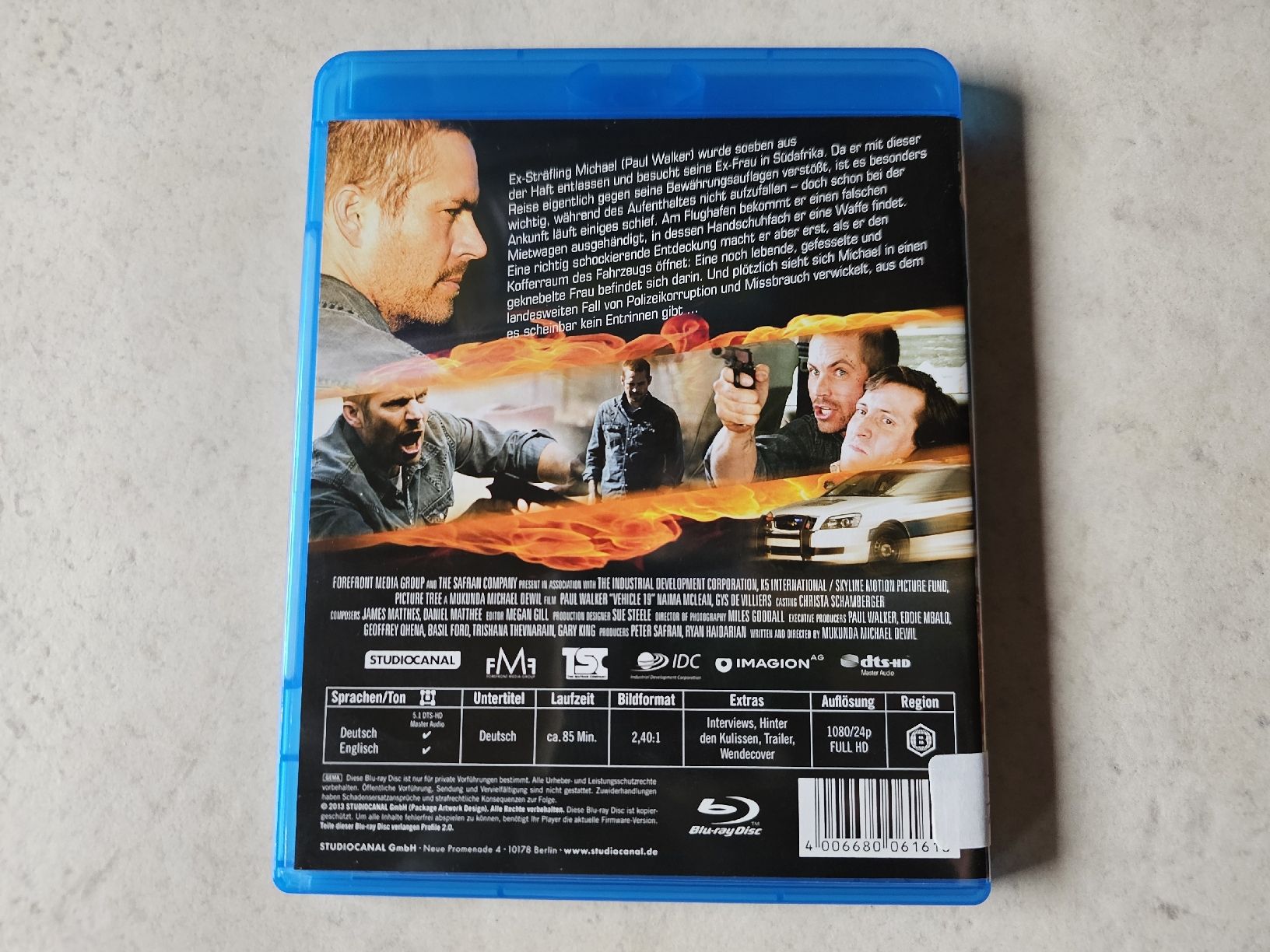 Tutti i DVDs: Vehicle 19  -  Bluray  (Paul Walker) – Usato da Schneisingen venduto da backstore24 1