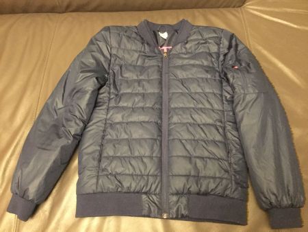 Übergangsjacke blau Innenfutter pink