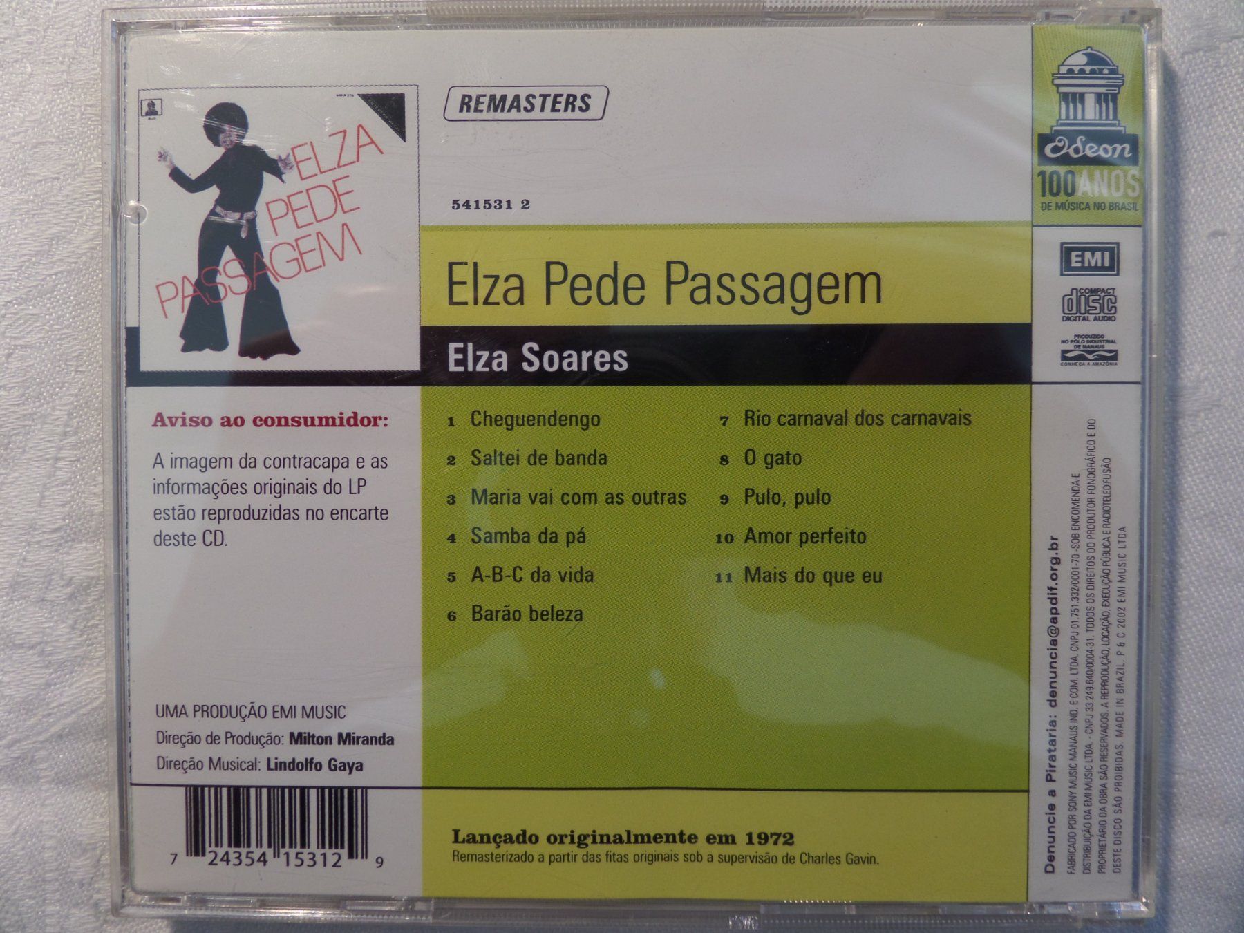 CD: Elza Soares - Elza Pede Passagem – Usato da Genève venduto da CDLPBookS 1