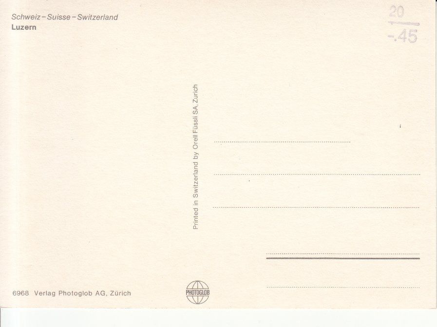 Cartoline postali: Luzern ca. 1970 – Usato da Bürglen TG venduto da StampGraf 1