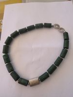 Halskette Jades Steine Silber 925 guter Zustan