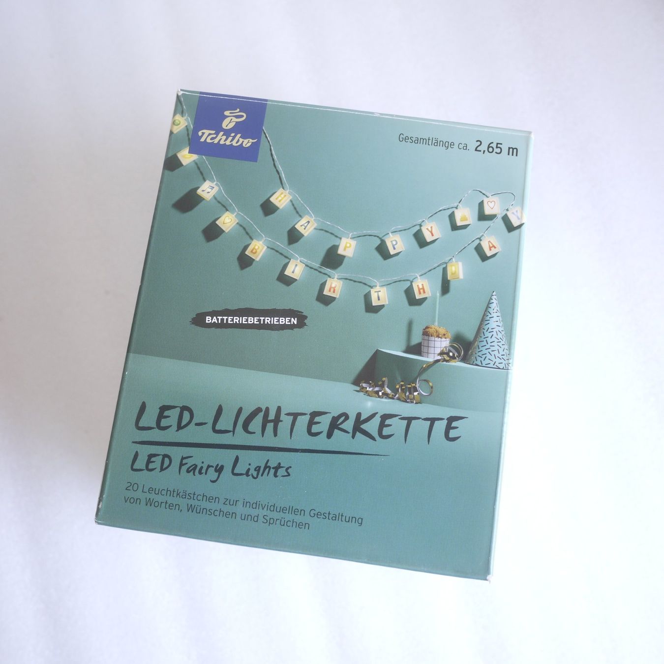 Ghirlande e barre luminose: Tchibo Lichterkette Led Buchstaben. 2,65 m. New. – Nuovo e nell'imballaggio originale da Egg b. Zürich venduto da JCB