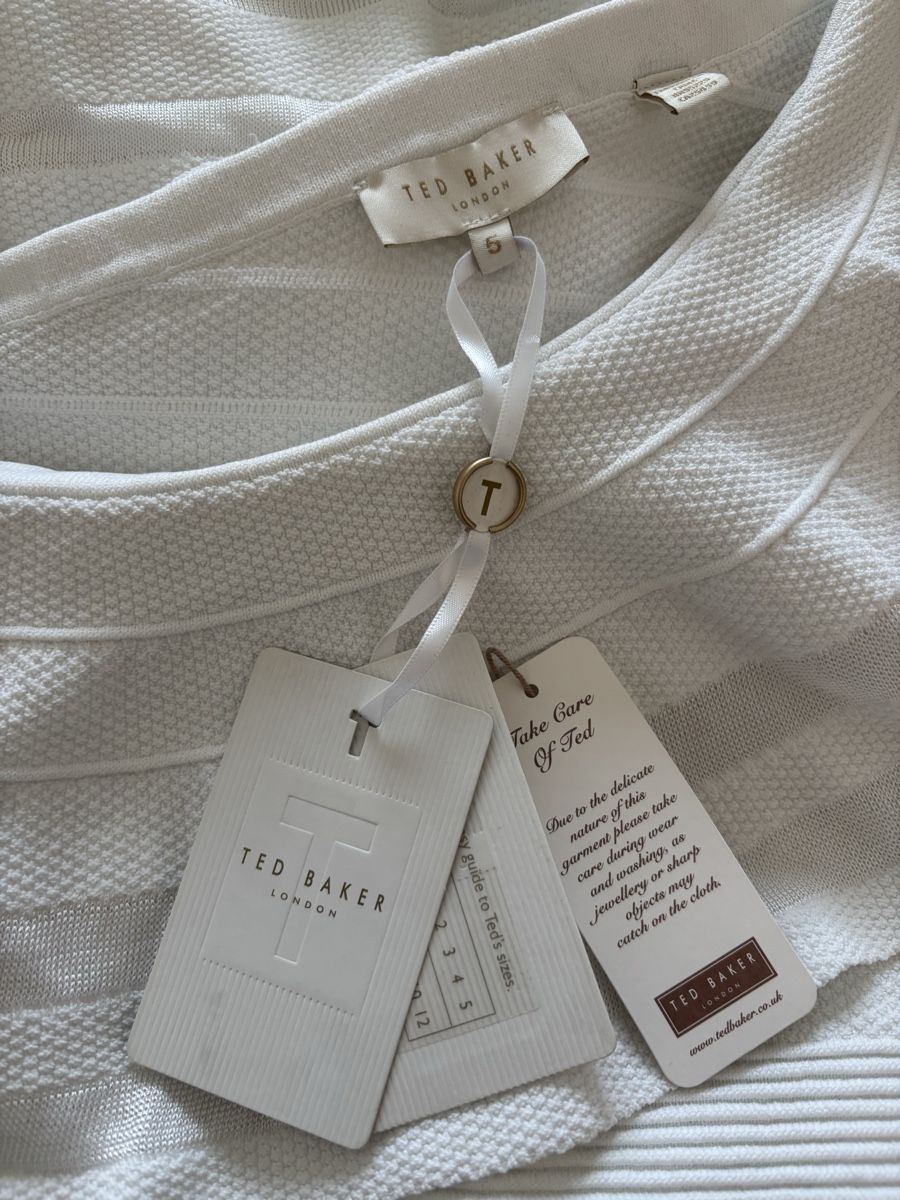 Ted Baker Vestiti: Ted Baker Dress, Size 5, One Shoulder, Summer, White – Nuovo e nell'imballaggio originale da Luzern venduto da mon_6rzf 4