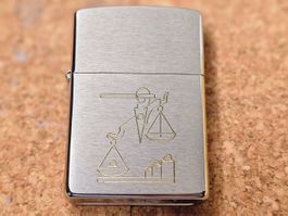 Zippo vintage authentique Balance commerce - Argent