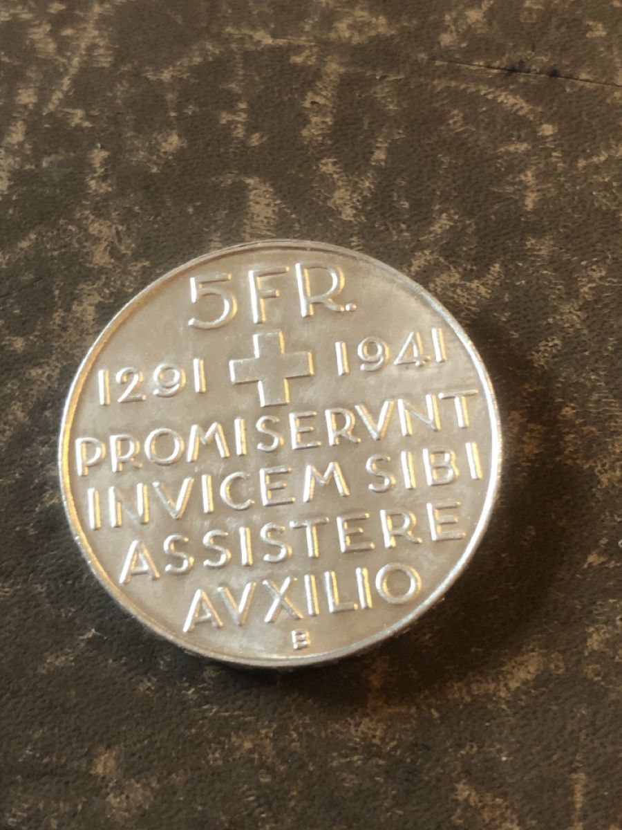 Tutti le monete: 5 Franken Gedenkmünze 1941 – Usato da Mühlethal venduto da nyffeler2815 1