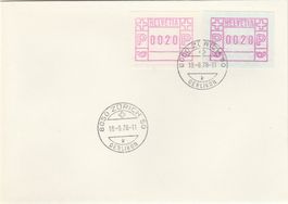 ATM 2_Abart "WEISSES PAPIER"_18.8.78 Zürich 50__KW 260.00 !