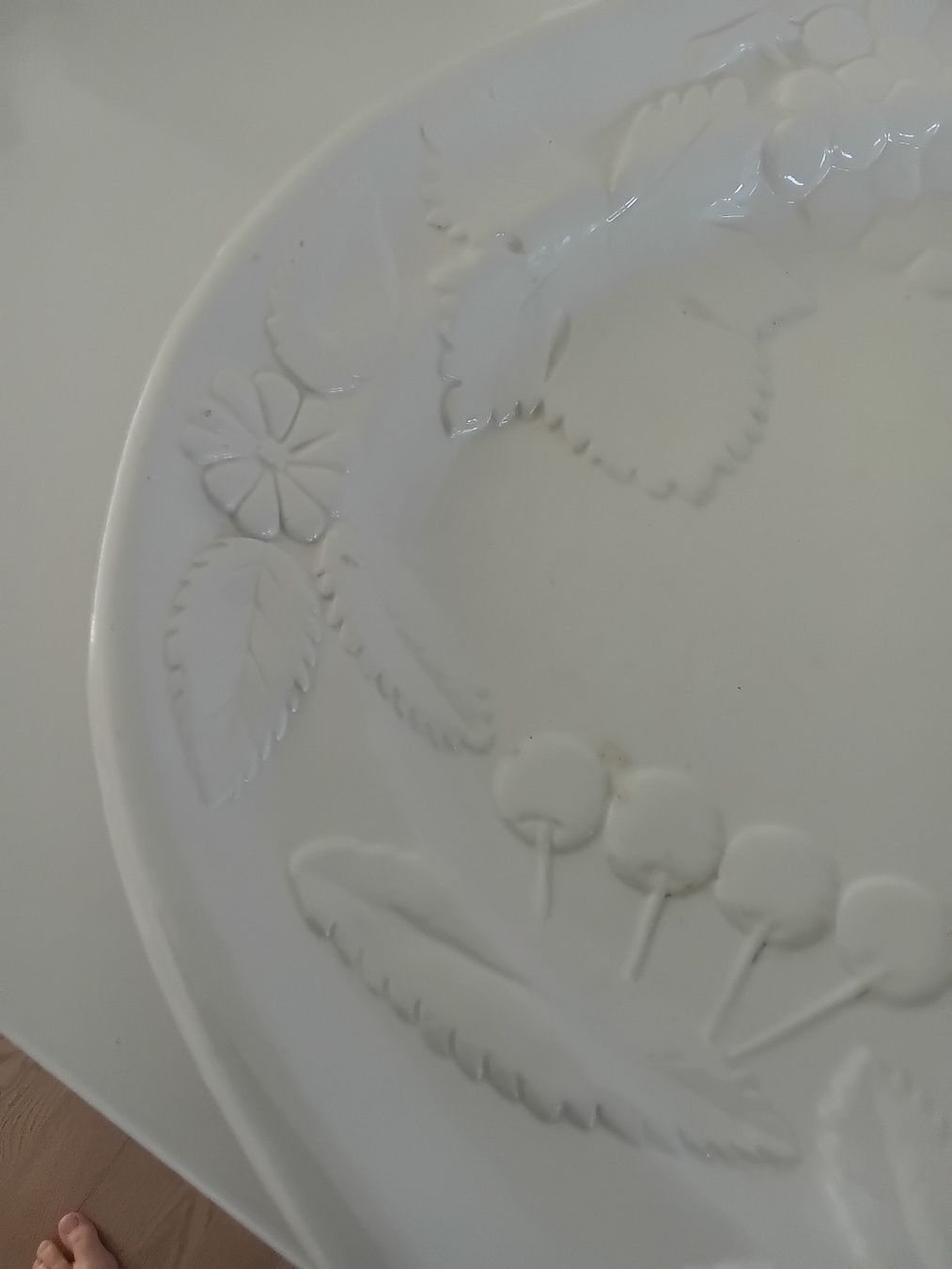 Piatti di portata: Oval Serving Platter Fruit Design White Ceramic (50 x 40cm) – Usato da Immensee venduto da vgitter 2