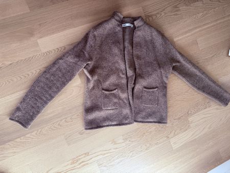 Zara Damen Cardigan Jacke Jäckli braun Gr.S 100% Wolle