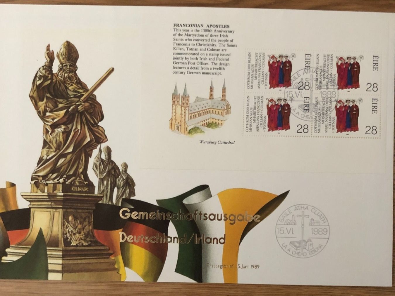 Alle Briefmarken: 4x Maximum-Karten Deutschland/Irland FDC 15.6.89 – Neu (gemäss Beschreibung) aus Landquart von interesse63 1