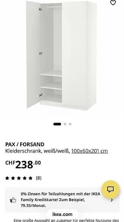 Armadi: Ikea FORSAND / Pax closet  – Usato da Herrliberg venduto da jil_y77h