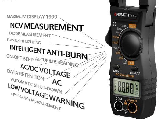 Mesurer: Smart Clamp Meter Digitalmultimeter – Neuf avec emballage d'origine à Châtelaine par topshop.switzerland 9
