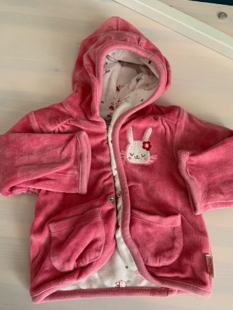 Baby Jäckchen pink und weiss 62