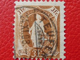 1908, Stehende: Nr.100B mit Vollstempel: TEUFEN, Kat: 140.-+