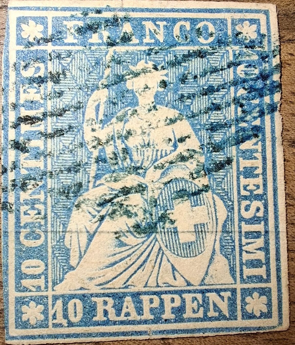 Tutti i francobolli: Strubel Nr. 23B Kat. 160.- – Usato da Balgach venduto da SIMEON27