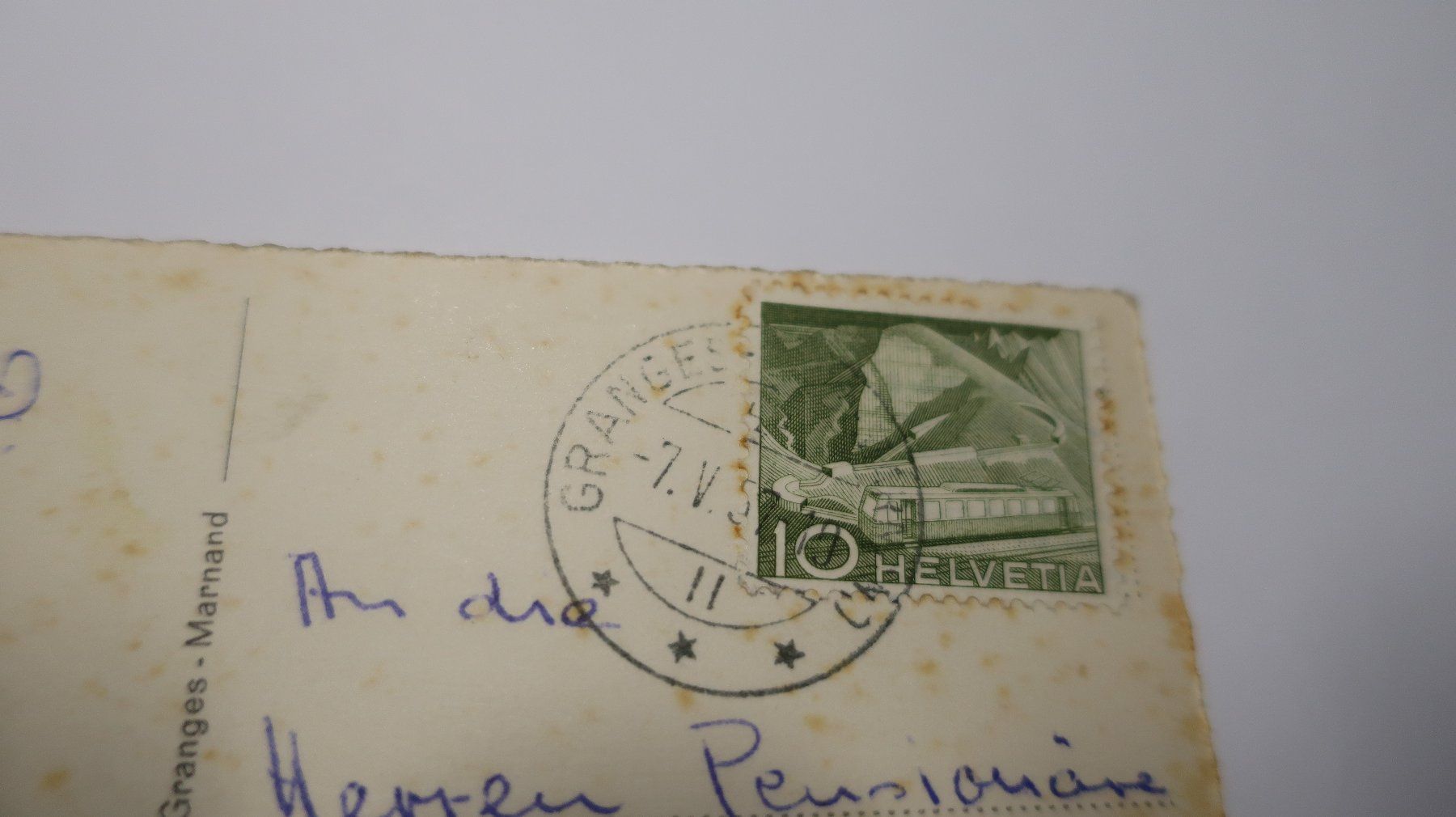 Ansichtskarten: Granges (Vd.) Vue aérienne – Gebraucht aus Cormoret von Pascalll2001 4