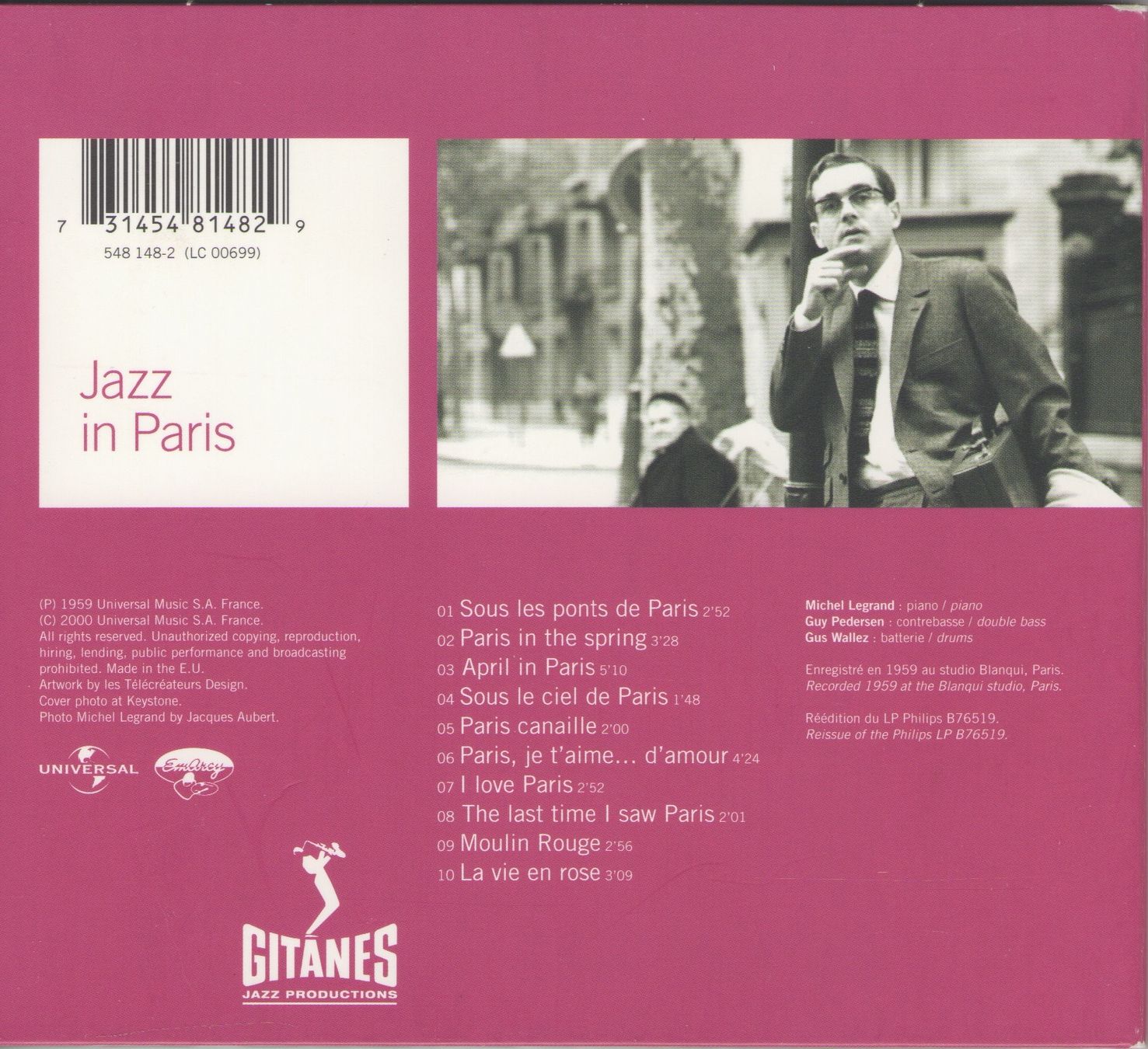CD: MICHEL LEGRAND - PARIS JAZZ PIANO – Usato da Lausanne venduto da sbar224 1
