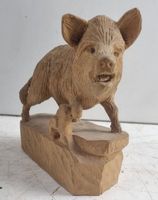Kleine geschnitzte Wildsau Wildschwein