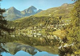 ST. MORITZ DORF mit Piz Albana und Piz Julier