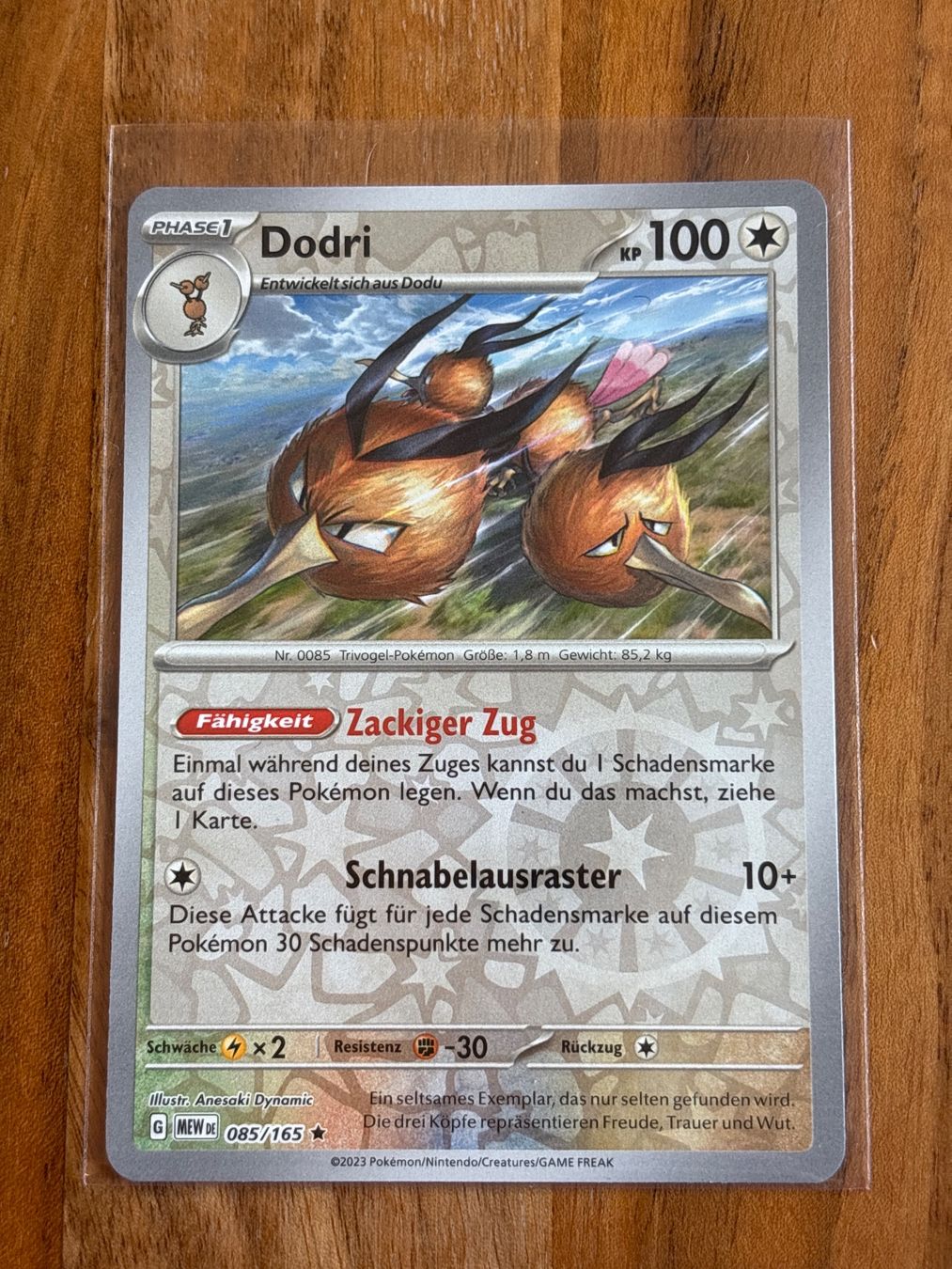 Pokémon Carte collezionabili: 085/165 Dodri - Reverse Holo - Pokemon 151 MEW - DE – Nuovo (secondo la descrizione) da Hergiswil NW venduto da Feybyen