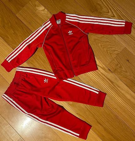 Adidas Trainingsanzug, rot, Gr. 116 - Top Zustand!