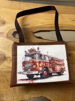 Kindergartentäschli  aus Kunstleder Feuerwehrauto