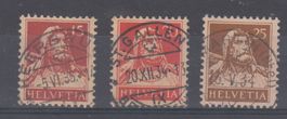 173z - 175z oblitérés luxe 225.--