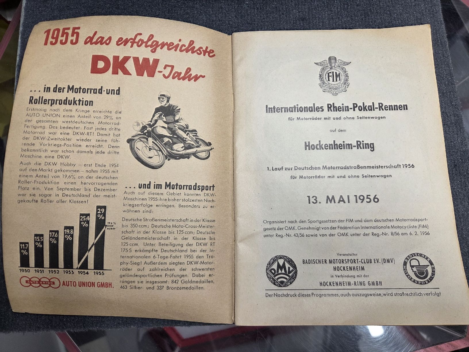 Revues & Magazines: Programmheft Hockenheim 1956 – D'occasion à Wetzikon ZH par AmacherM 1