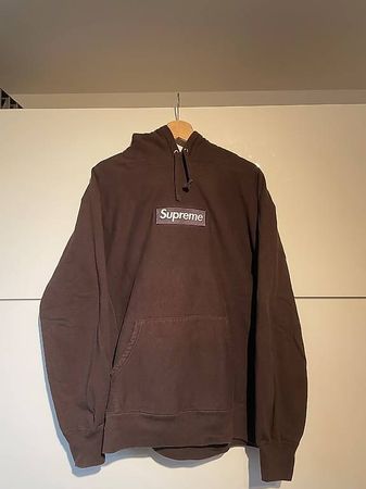 Supreme Box Logo Hoodie L brown