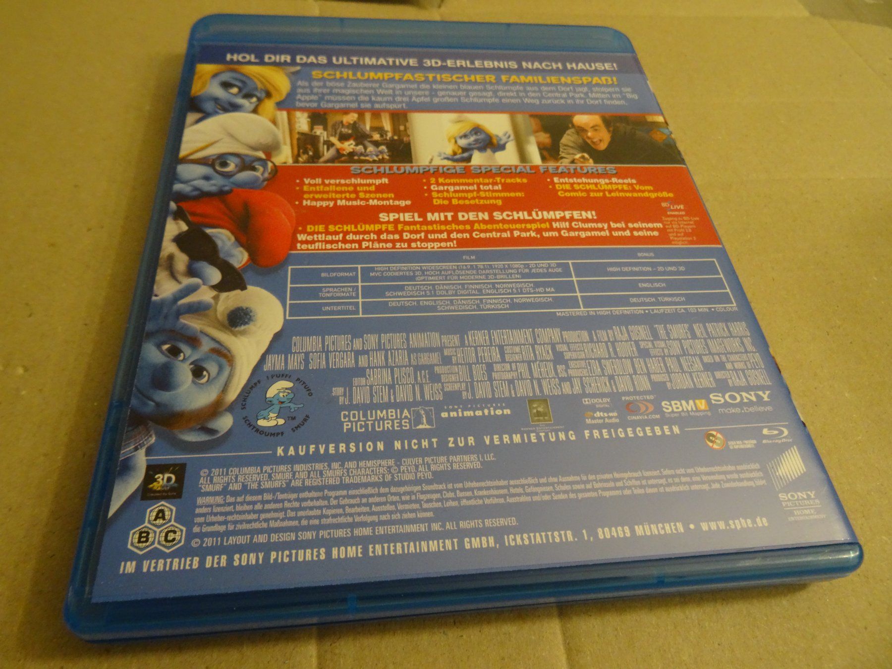 Alle DVDs: Die Schlümpfe in 3D Blu-ray - – Gebraucht aus Olten von Disc-Verkauf 2