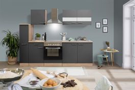 V10 Küchenzeile Singleküche 240cm E/S/G - Küche Einbauküche
