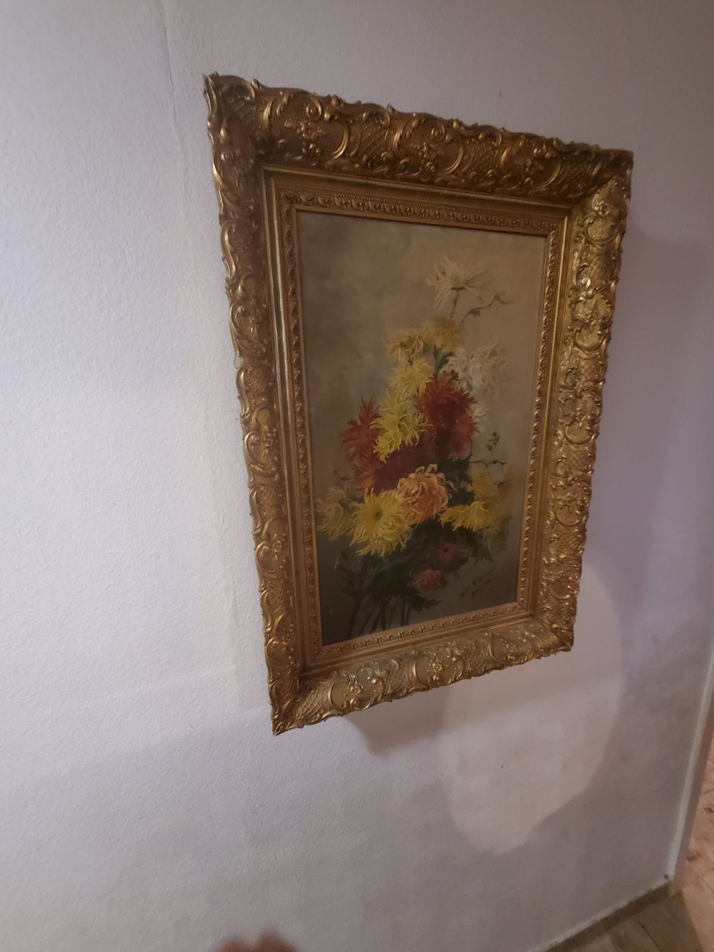 Gemälde: Blumen Gemälde Bouquet Ottilie Rittmeier 1899 Basel – Gebraucht aus Balsthal von redcarpet 4