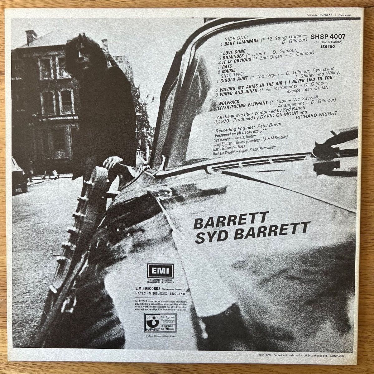 Schallplatten: Syd Barrett - Barrett / UK-Press. 1986 – Gebraucht aus Gais von soundcave57 1