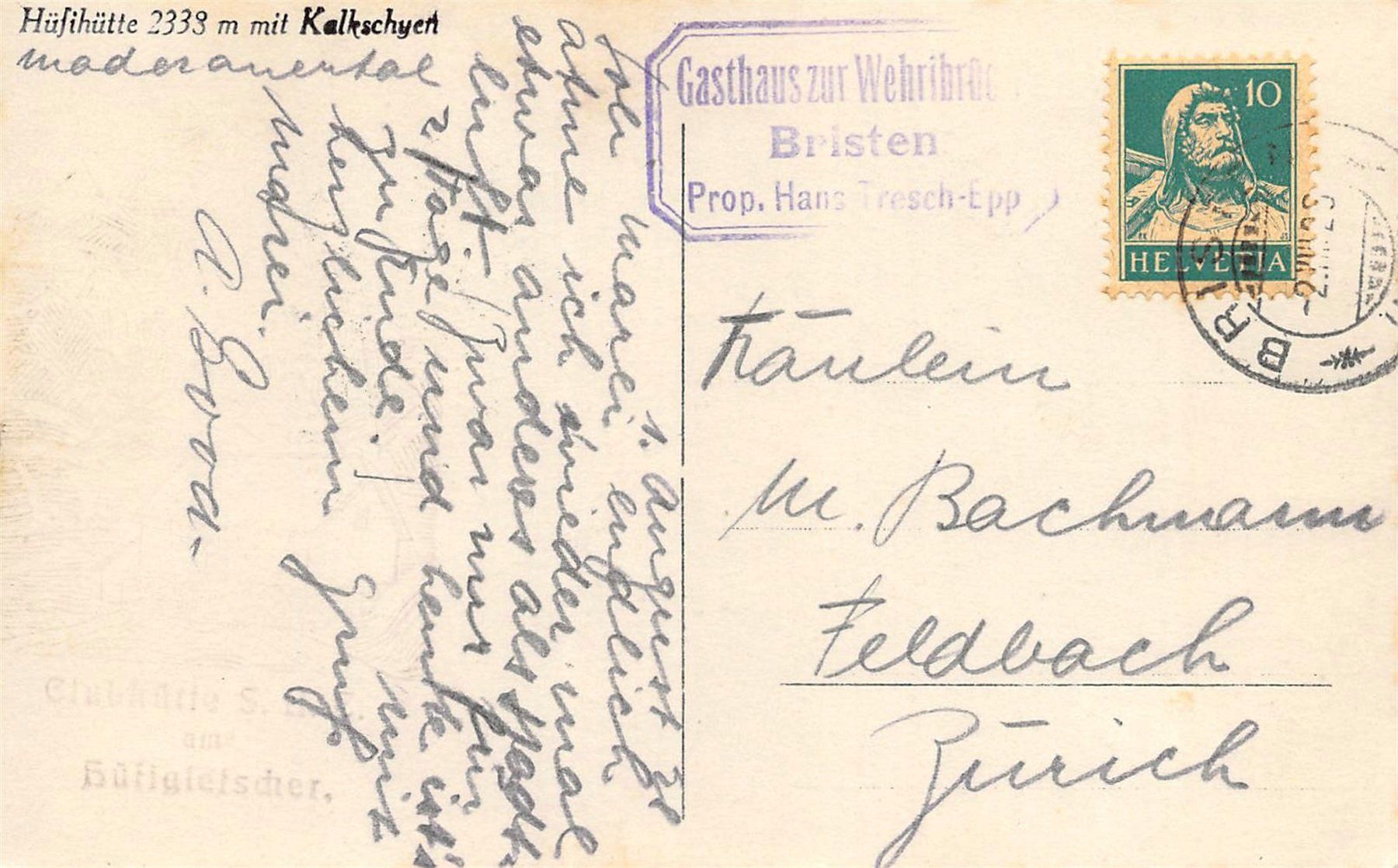 Ansichtskarten: Silenen, Hüfihütte, Kalkschyen – Gebraucht aus Ottikon b.Kemptth. von Neptun1974 1