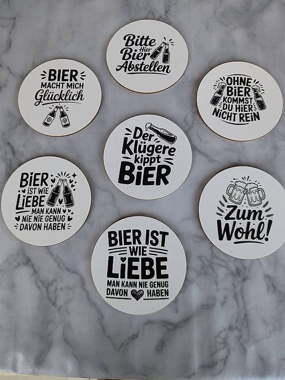 Untersetzer: Untersetzer mit Bier Spruch – Neu (gemäss Beschreibung) aus Wangenried von Handmade68 4