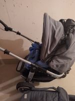 Kombi-Kinderwagen Teutonia mit Baby Nest blau grau 