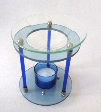 Diffusori di oli essenziali: Aroma-Glas-Duftlampe blau – Nuovo e nell'imballaggio originale da Mauren venduto da Yeelen 2