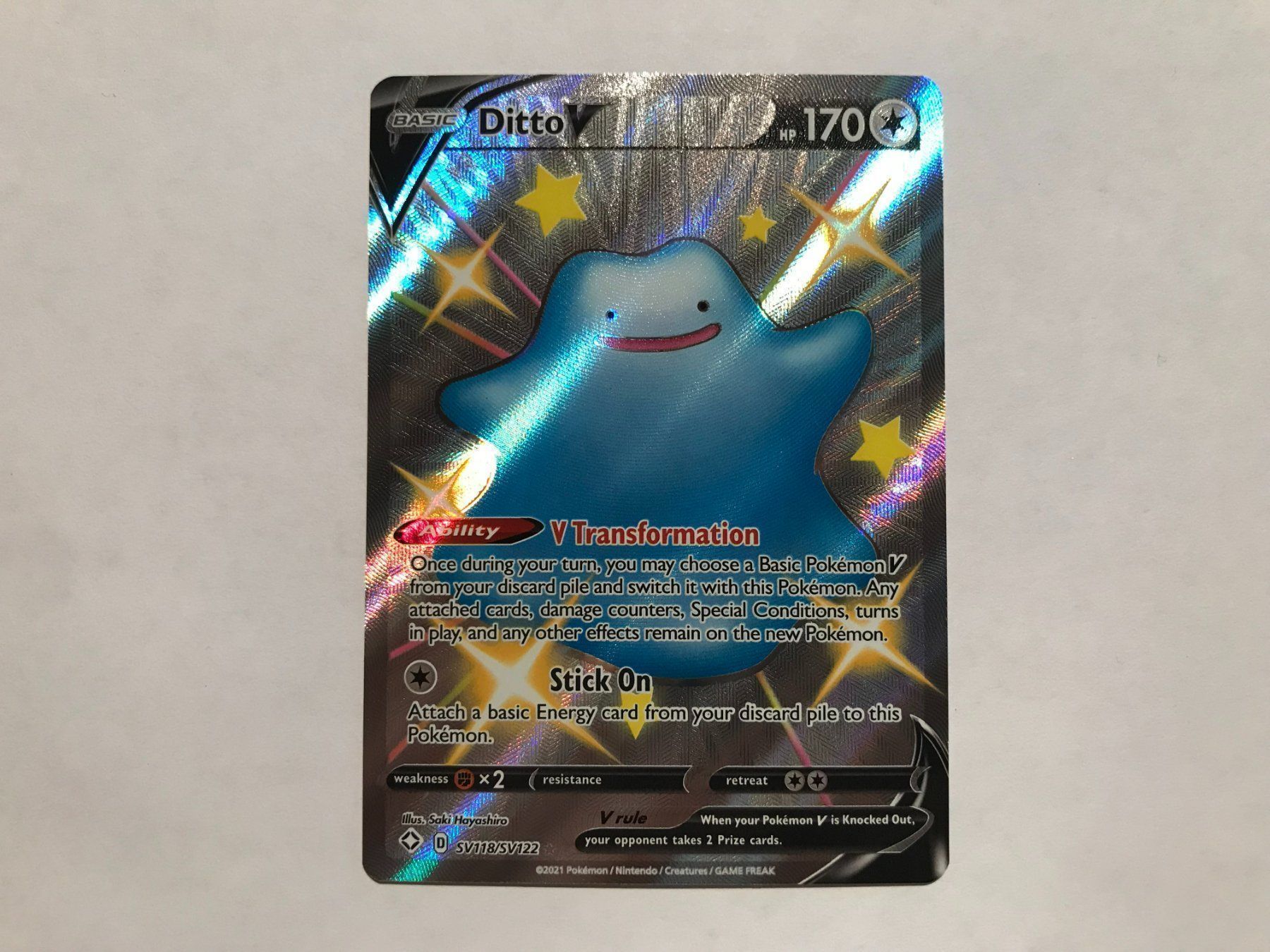 Pokémon Carte collezionabili: Ditto V Shiny Shining Fates EN – Usato da Hagendorn venduto da Pokecollectorch 1