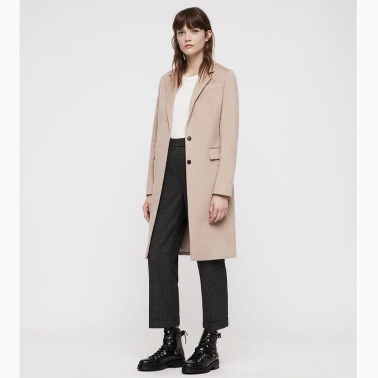 ALLSAINTS Indra Wool Silk Coat Mantel Beige Tan Camel Rose Kaufen auf Ricardo