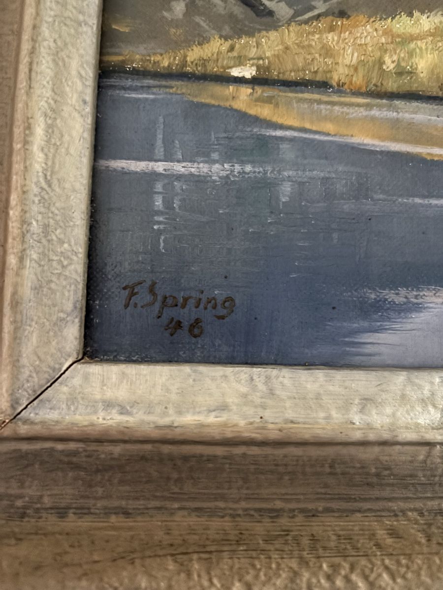 Dipinti: Tableau huile sur toile F.Spring  – Usato da Estavayer-le-Lac venduto da bde_mc5x 4
