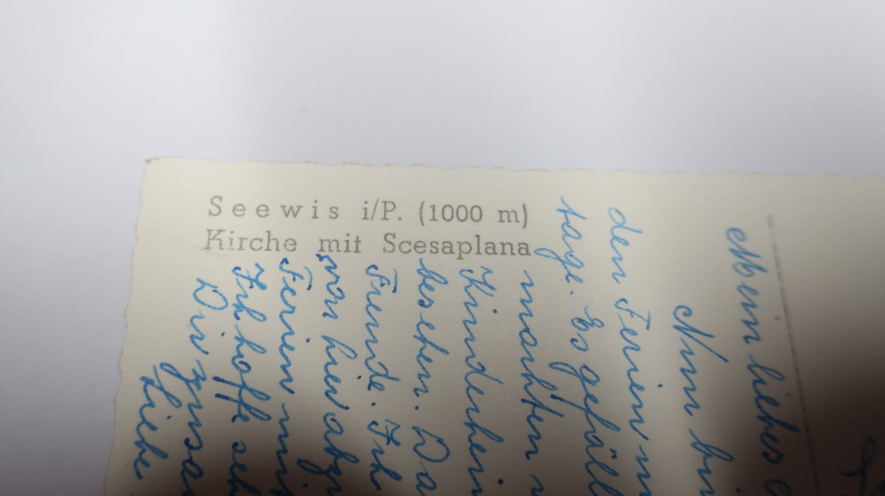 Ansichtskarten: Seewis I/P Kirche mit Scesaplana – Gebraucht aus Cormoret von Pascalll2001 4