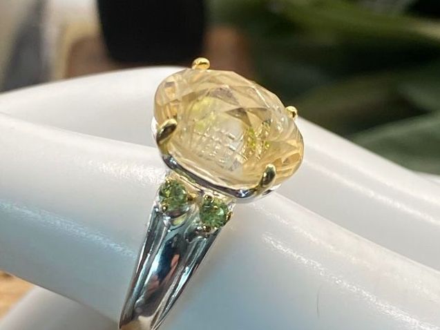 Anelli: Silber Ring mit schönem Citrin, Gr.54.5 – Nuovo (secondo la descrizione) da Luzern venduto da S.Kern01