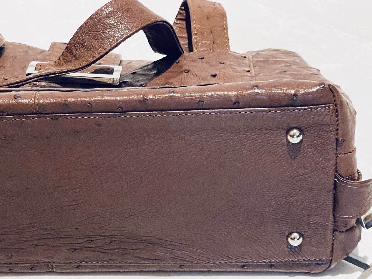 Borse da donna: Straussenledertasche aus Südafrika – Nuovo (secondo la descrizione) da Unterstammheim venduto da Aro8 6